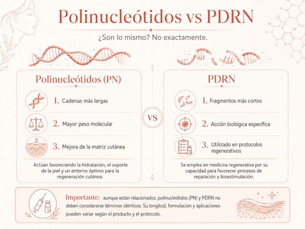 Diferencias entre polinucleótidos y PDRN